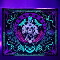 Blacklight Tapestry UV Reactive Tapiz In The Dark Trippy Wall Hanging Decoration Room