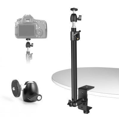 [ELEGANT] SH Desk Mount Stand With Ball Head Adjustable Table Frosted Tripod Stand Use For Ring LightVideoProjector，Photo Studio Kit