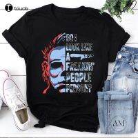 Do I Look Like A Freaking People Person Michael Myers Vintage T-Shirt Funny Mens Beach Shirts Xs-5Xl Christmas Gift Printed Tee