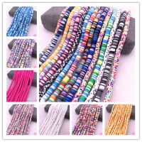 【CW】►  New 6mm Flat Round Polymer Clay Beads Spacers Loose Disc for Jewelry Making Accessories