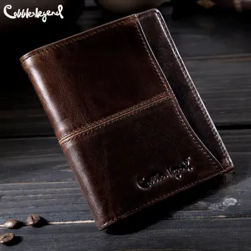 Cobbler Legend Famous Brand Genuine Leather Men Wallets Handmade Men's Wallet Male Money Purses Coins Wallet with ID Card Holder