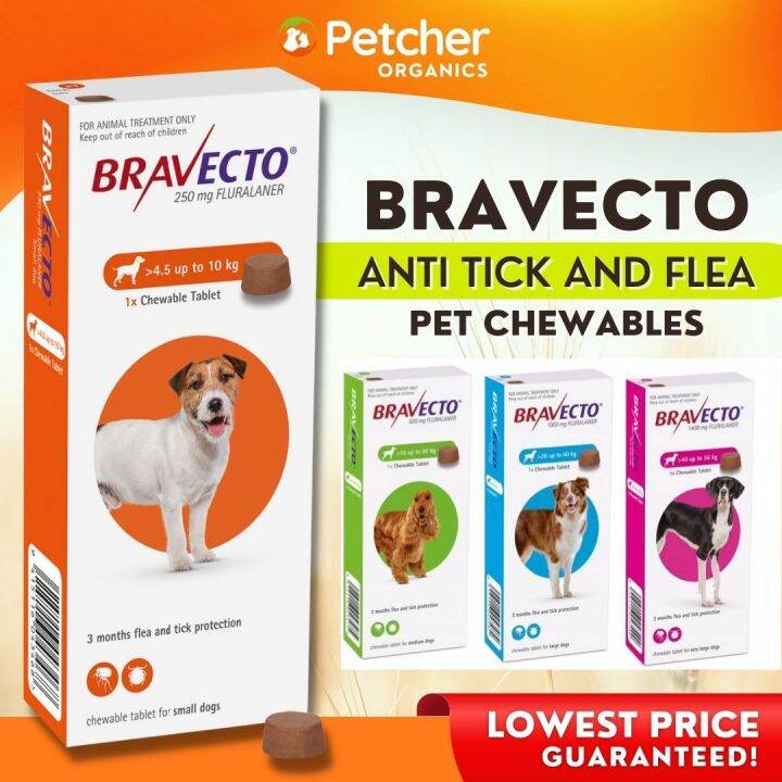Bravecto Chewable Tablet Anti Ticks and Fleas Treatment for Dogs ...