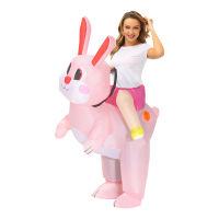 Easter Riding Bunny Half-length Festive Cosplay Costume Inflatable Suit The Birthday Gift Funny Doll Outdoor Garden Gift