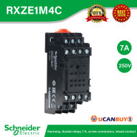 Schneider RXZE1M4C ขาเสียบสำหรับรุ่น 4 คอนแทค Socket RXZ -  mixed contact - 7 A - 250 V - screw clamp - for relay RXM2.., RXM4..