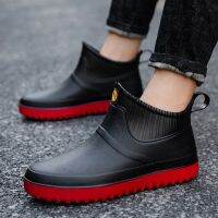 Rubber Rain Boot for Men Kitchen Shoes Oil-proof Non-slip Galoshes Husband Fishing Work Safety Shoes Rain Boots Botas De Lluvia Rain Boots