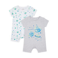 ชุดรอมเปอร์ Mothercare my world rompers - 2 pack YA014