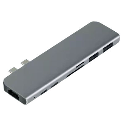 แท่นวางมือถือเก็บข้อมูลขนาดใหญ่7-In-1การรับส่งข้อมูลความเร็วสูงแบบมัลติฟังก์ชัน4K ความละเอียดสูง USB ฮับ Type-C 3.1ไปยัง HDMI-เข้ากันได้อะแดปเตอร์สำหรับ MacBook Pro16/17/ 18แท่นวางมือถือดี