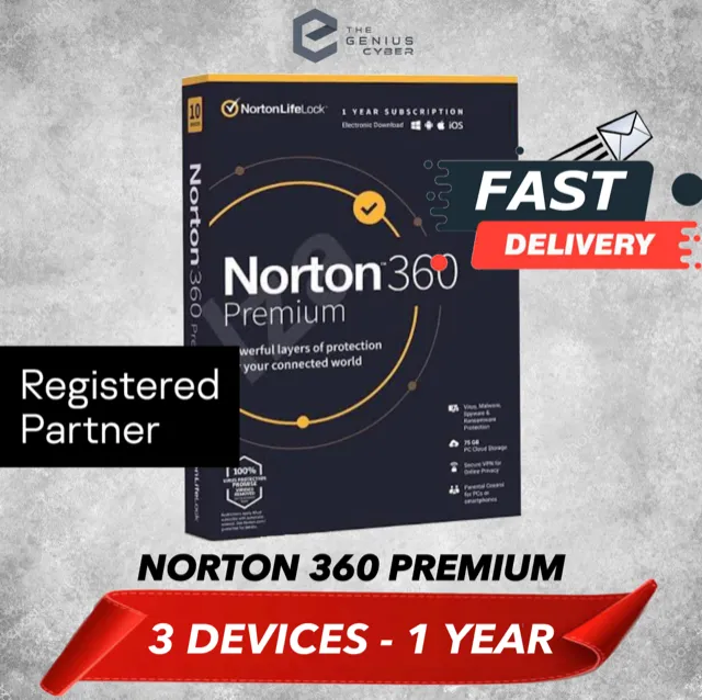 NORTON 360 PREMIUM 2021 ANTIVIRUS SOFTWARE | 3 DEVICE 1 YEAR ...