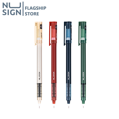 Nusign ปากกาหมึกเจล ลูกกลิ้ง ปากกาหมึกน้ำ หมึกสีดำ ขนาดเส้น 0.5mm หมึกเจลคุณภาพดี การจัดส่งแบบสุ่มสี แพ็ค 1 หรือ 12 แท่ง Roller Pen