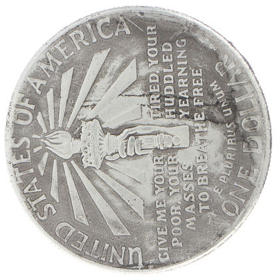 CK 1906 Statue of Liberty 1 US Dollar Coin Eagle Ocean Torchbearer Commemorative