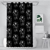 Ghost Cat Bathroom Shower Curtains Skull Waterproof Partition Curtain Funny Home Decor Accessories