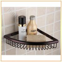 ▪ L15226- Luxury Wall Mounted Brass Corner Shelf Bronze Finish Corner Bathroom Self