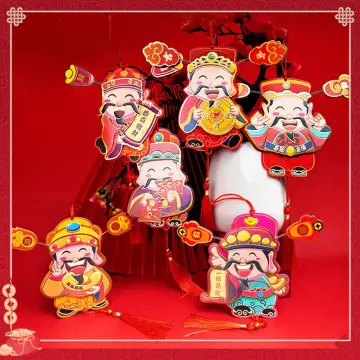 2024 Chinese Spring Festival New Year Decor Pendant Dragon Year God of  Wealth Comes to Decorate the Living Room Home