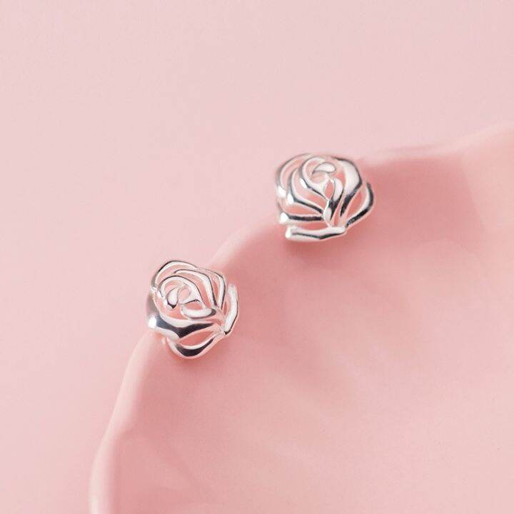 modian-real-925-sterling-silver-simple-rose-flower-stud-earring-for-women-anti-allergy-plant-ear-pin-fine-jewelry-student-giftth