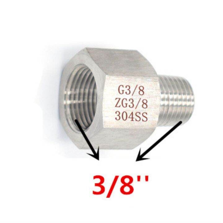 thickening-style-high-pressure-304-stainless-steel-pressure-gauge-adapter-pressure-gauge-pipe-fittings-1-8-39-39-1-4-39-39-3-8-39-39-npt