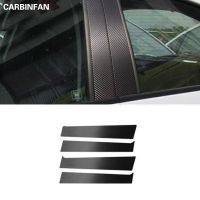 Car Styling Carbon Fiber Window Trim Garnish Pillar Middle Sticker Decoration Film For Honda HRV Vezel 2015 2016 2017 2018 Bumper Stickers Decals Magn