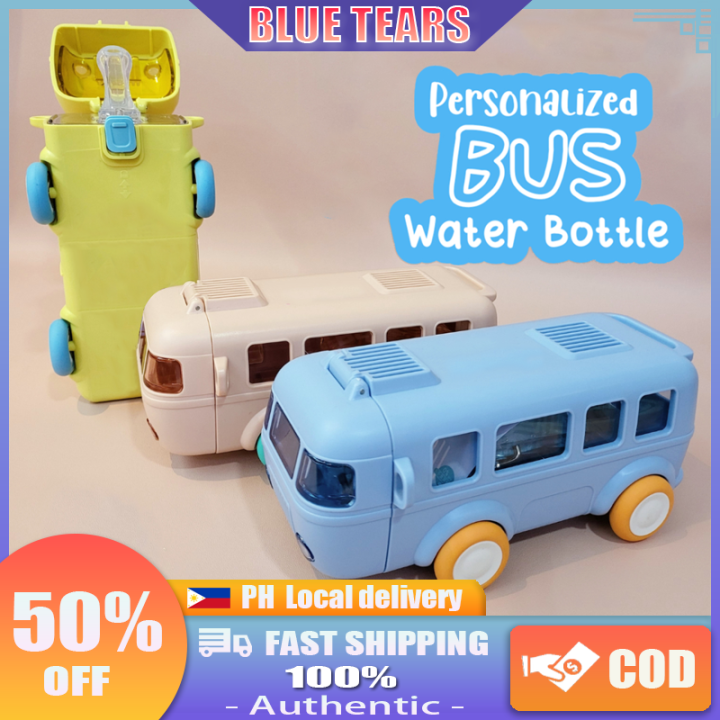 Kids Bus Water Bottle* _500 ML Capacity_ *Play With Bus Toy* *Leak