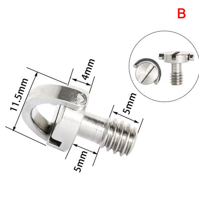 Kui-Min 1/2สกรูกล้องสำหรับขาตั้งกล้องอแดปเตอร์วงแหวนรูปตัว D แบบพับได้1/4นิ้ว