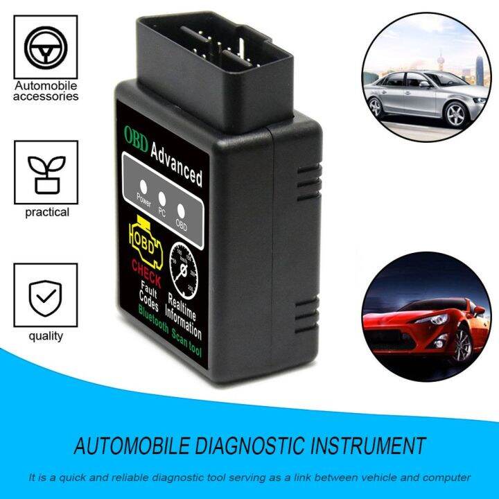 Auto Automobile Analyzer Diagnostic Tool Bluetooth ELM327 HH V2.1 OBD2 Car Engine Fault Scanner