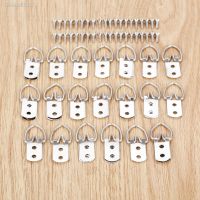 ☍✴❖  20 Pcs Silver Triangle D-Ring Hanging Oil Painting Mirror Picture Frame Hanger Art Work Photo Wall Hook with Screws 38x16MM