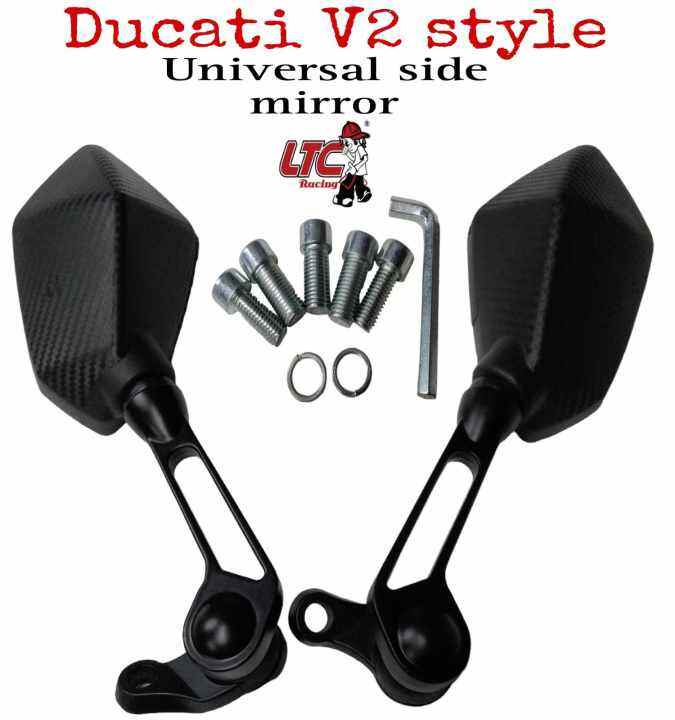 H3411 DUCATI V2 UNIVERSAL SIDE MIRROR CARBON DESIGN Lazada PH