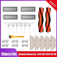 For Xiaomi Roborock S50 S51 S55 S5 S6 Vacuum Cleaner Parts side brush HEPA filter main brush Mop Cloths Roborock accessories