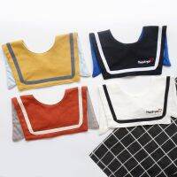 【CW】 Fashion False Collar Newborn Cotton Feeding Bib Printing Baby Burp Cloths Absorbent for Infant 0-2Y