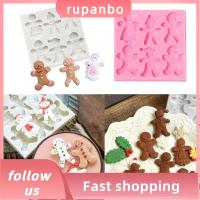 RUPANBO039392692 Baking DIY Gingerbread Man Christmas Mold Resin Molds Crystal Pendant Silicone Mould