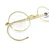 Vintage Round Wire Rim Eyeglass Frames Full Rim Ear Hooks Glasses Metal Eyewear Spectacles Rx able