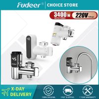 【 Party Store 】 Fudeer instant Water Heating Faucet conector 220V Electric 2 in 1 Tankless Water Heater Tap with adapter For Kitchen/Bathroom