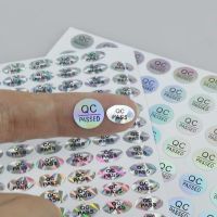 800/1800pcs Spot supply 10mm QC PASSED hologram laser PET paper label product certification stickers