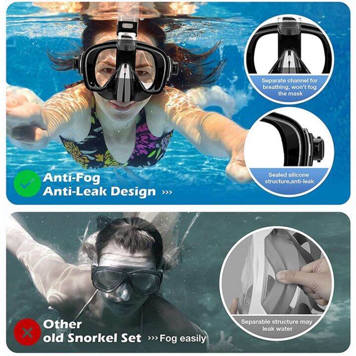 2x-snorkel-mask-foldable-diving-mask-set-with-dry-top-system-and-camera-mount-black