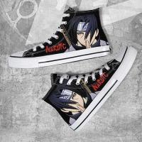 COD DSFGREYTRUYTU Naruto Co Branded Shoes Graffiti Canvas Shoes Mens High Top Students Korean Version Versatile Casual Board Shoes Animation Trendy Shoes Men