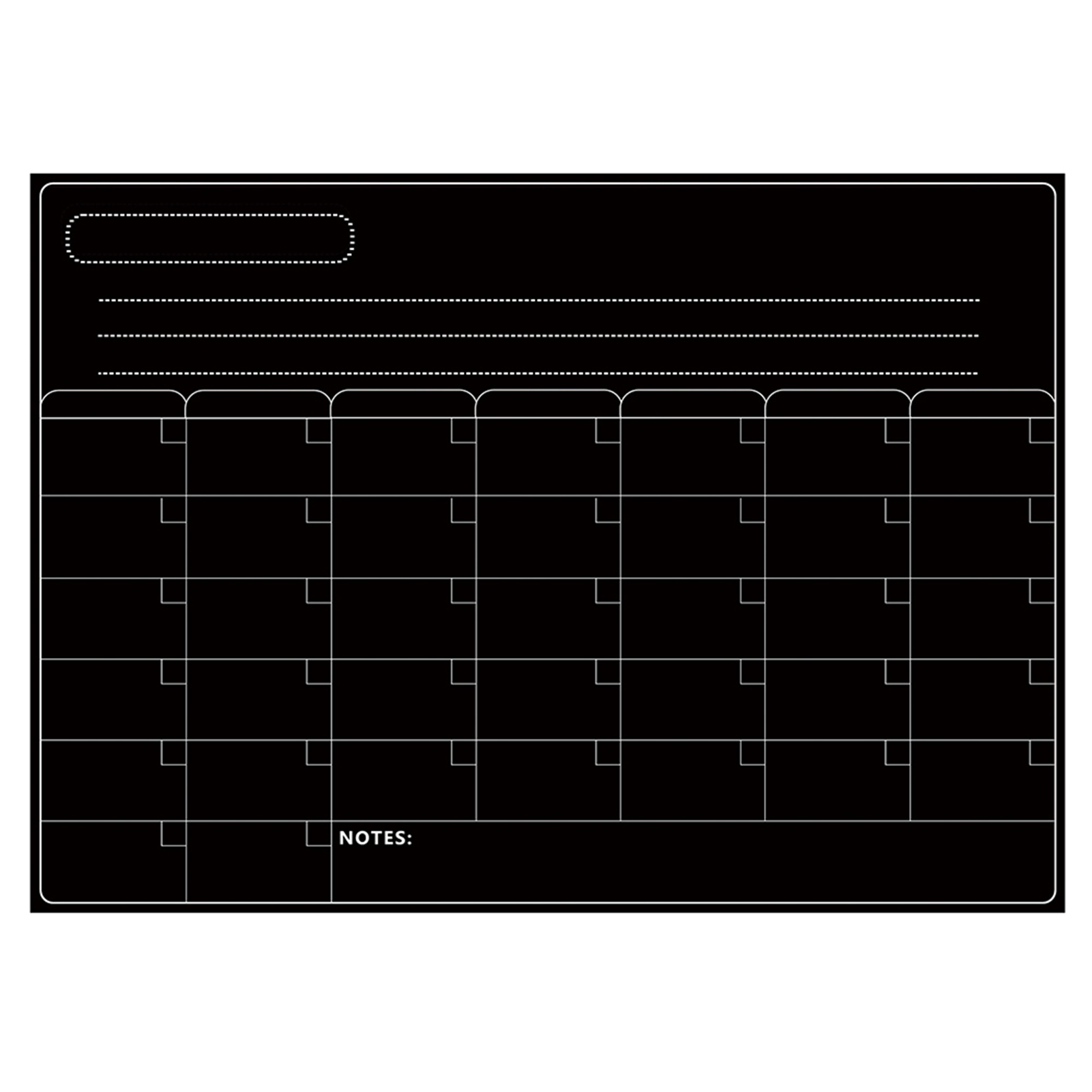 Magnetic Calendar for Refrigerator Dry Erase Black Board for Kitchen Fridge 