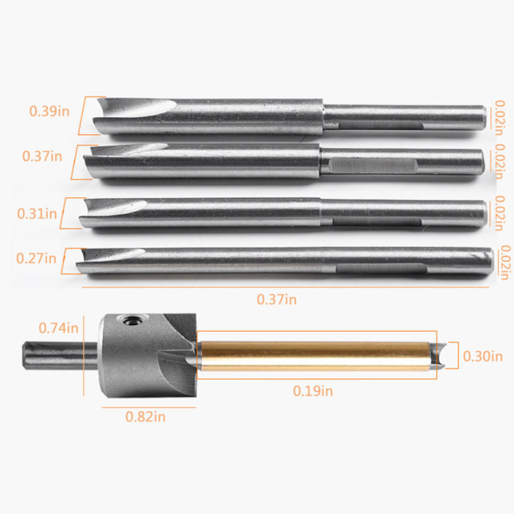 ชุดอุปกรณ์ทริมเมอร์ปากกา7ชิ้น-ชุดตัดแต่งแท่นตัดรูปทรงกระบอกพร้อมหัวตัด3-4-7มม-8มม-3-8ขนาด10มม-ด้ามจับปากกาสำหรับตัด