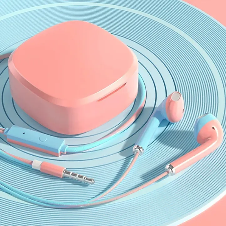 🍉【Philippine Delivery】U24 Macaron Headset Wirecontrolled Inear Mobile
