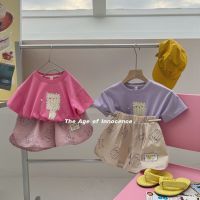 【Candy style】 [Babycat] พร้อมส่ง ขายดี เสื้อยืดแขนสั้น ผ้าฝ้ายแท้ สไตล์เกาหลี ญี่ปุ่น ฤดูร้อน สําหรับเด็กผู้หญิง