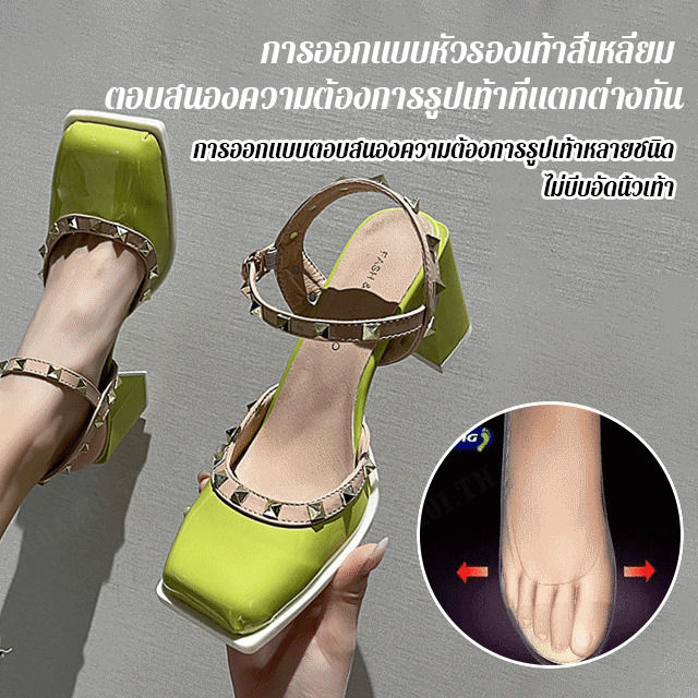 luoaa01-แฟชั่นรองเท้าแตะส้นสูงหมุดกลวงผู้หญิงรองเท้าเดี่ยวใหม่ขนาดเล็ก