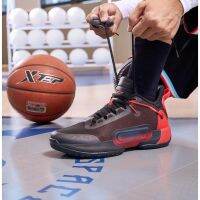 ♟▫ Xtep LEVITATION Men Basketball Shoes Support Sports Low-Top Non-Slip Black Casual Combat Cushioning Rebound