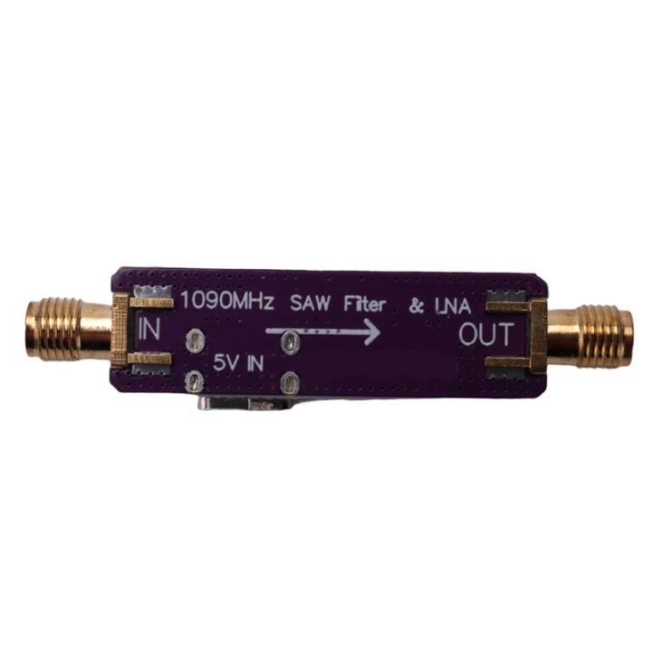 1090mhz-1-09ghz-ads-b-active-saw-filter-amp-lna-5v-power-supply-low-noise-amplifier