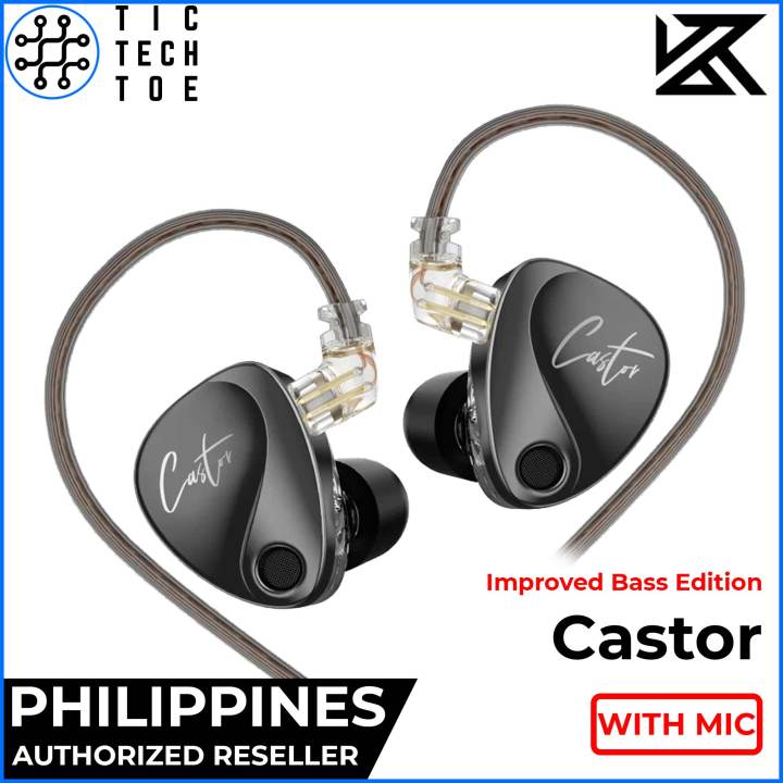 KZ Castor Bass Edition Dual Dynamic Driver Adjustable Tuning Metal In ...