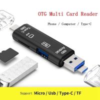 MicroUSB/TypeC TF OTG ไปยัง USB 2.0อะแดปเตอร์เครื่องอ่านการ์ดสำหรับโทรศัพท์ Android PC