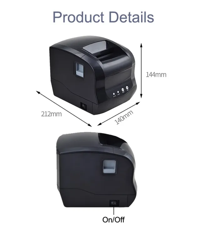 xprinter-365b-เครื่องพิมพ์ฉลากบาร์โค้ดอุณหภูมิ3นิ้วเครื่องพิมพ์ใบเสร็จ-pos-80มม-usb-บลูทูธสำหรับ-windows-phone-ป้ายราคาอิงค์เจ็ท