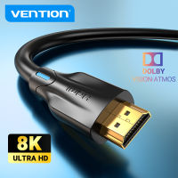 Vention สาย HDMI 2.1 ต่อทีวี 8K 60Hz 48Gbps สายhdmi 4kของแท้ สายอากาศทีวี Cable for สายเชื่อมต่อTV สายทีวี Monitor PS4 โปรเจคเตอร์ สายเคเบิล HDMI สายอ่อน สายhdmiต่อทีวี