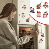 Christmas Fridge Magnet Christmas Decoration Magnetic Cartoon Cute Creative Gift Magnetic Magnet Refrigerator Magnetism #50g