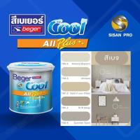 BegerCool All Plus Semi-gloss เบเยอร์คูล ออลพลัส สีบ้านเย็น สีทาบ้านสูตรน้ำ ชนิดกึ่งเงา กลุ่มสีเบจ 3.785 ลิตร