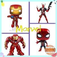 ?kittyhome?ฮีโร่มาร์เวล Deadpool/Spiderman/Iron Man/Thor/Hulk Marvel Comic Character Action Figure Collection