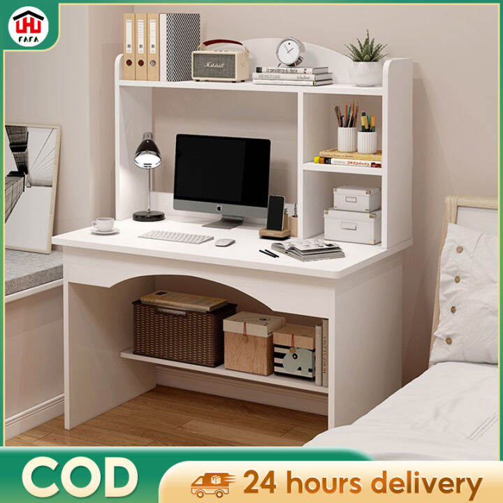 Computer Desk Desktop Study Table with Drawer and Shelves Office