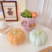 Cuife Nordic Pumpkin Plastic Storage Box Kitchen Tray Key Accessories Food Candy Box Living Room Jewelry Makeup Organizer Box