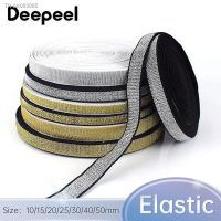 ∏▩ 5/10Meters 10-50mm Glitter Silk Elastic Band Underwear Ribbons Stretch Lace Strap Webbing Garment Belt DIY Sewing Accessories